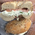 Best flavored cream cheese with lox on a delicious everything bagel best deli on Staten Island